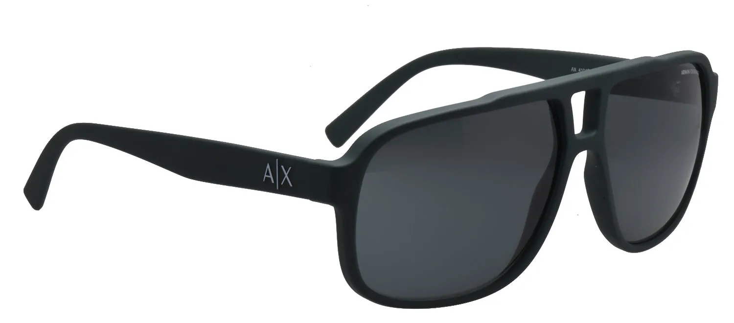 Armani Exchange AX 4104S 831087 Rectangle Plastic Green Sunglasses with Grey Lens sold by Gaffos product image thumbnail 3
