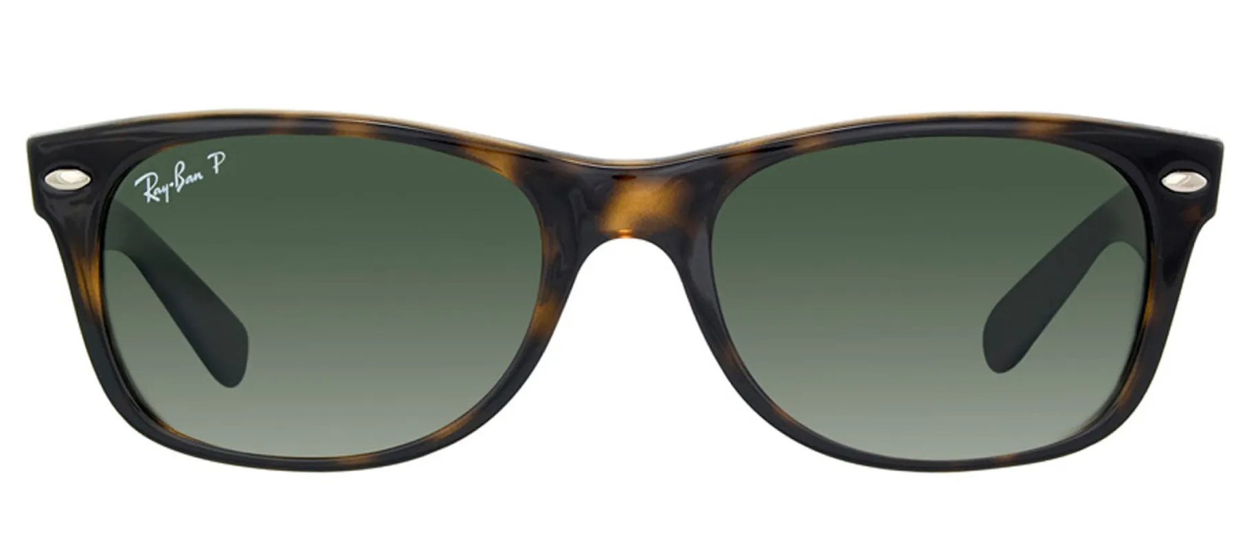 Ray-Ban New Wayfarer RB 2132 902/58 Wayfarer Plastic Tortoise/ Havana Sunglasses with Green Polarized Lens sold by Gaffos