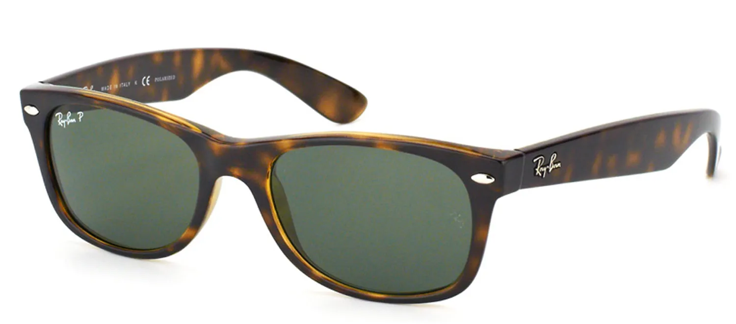 Ray-Ban New Wayfarer RB 2132 902/58 Wayfarer Plastic Tortoise/ Havana Sunglasses with Green Polarized Lens sold by Gaffos product image thumbnail 2