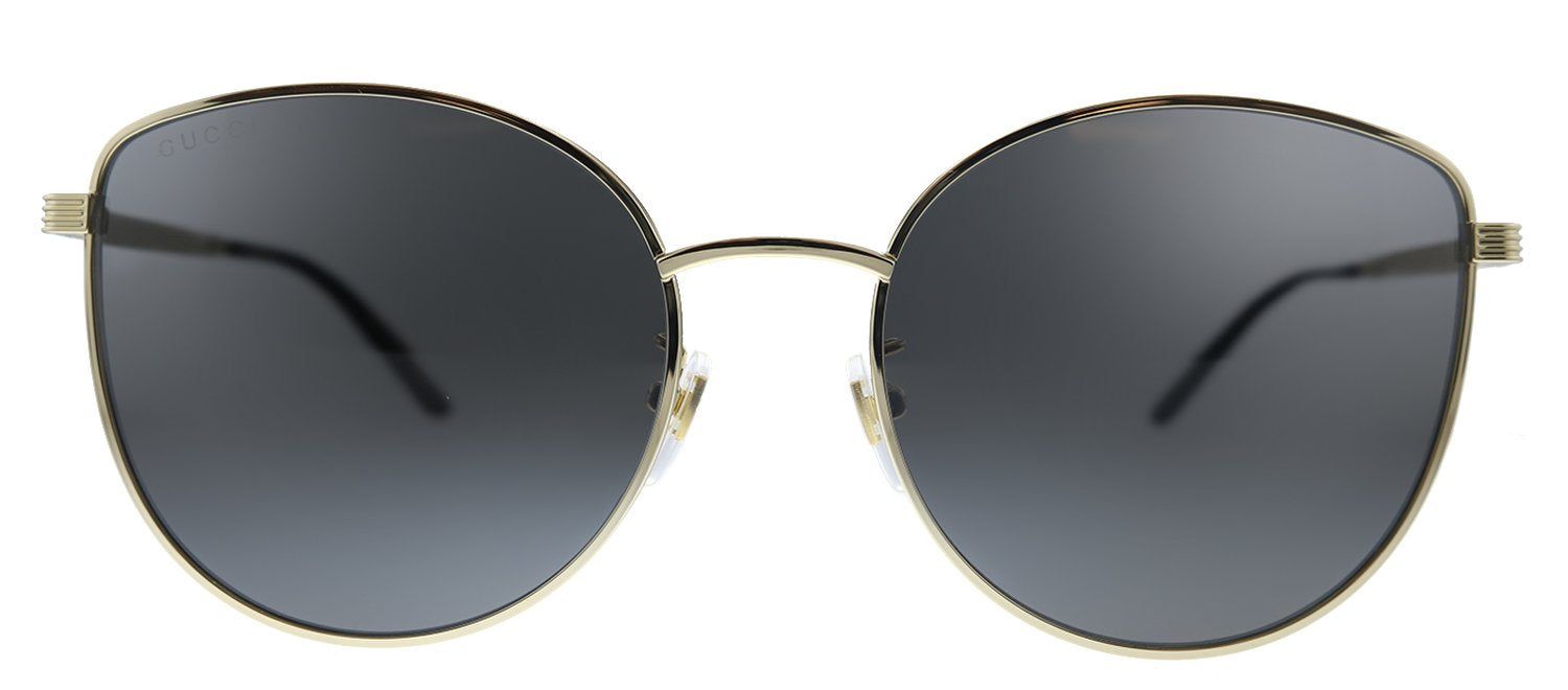 Gucci GG 0807SA 001 Round Metal Gold Sunglasses with Grey Lens sold by Gaffos