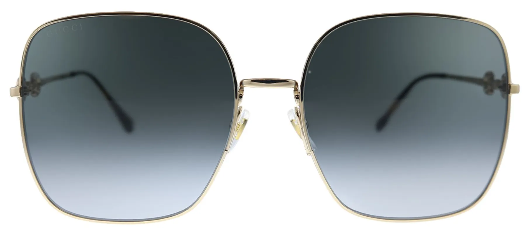 Gucci GG 0879S 001 Square Metal Gold Sunglasses with Grey Gradient Lens sold by Gaffos