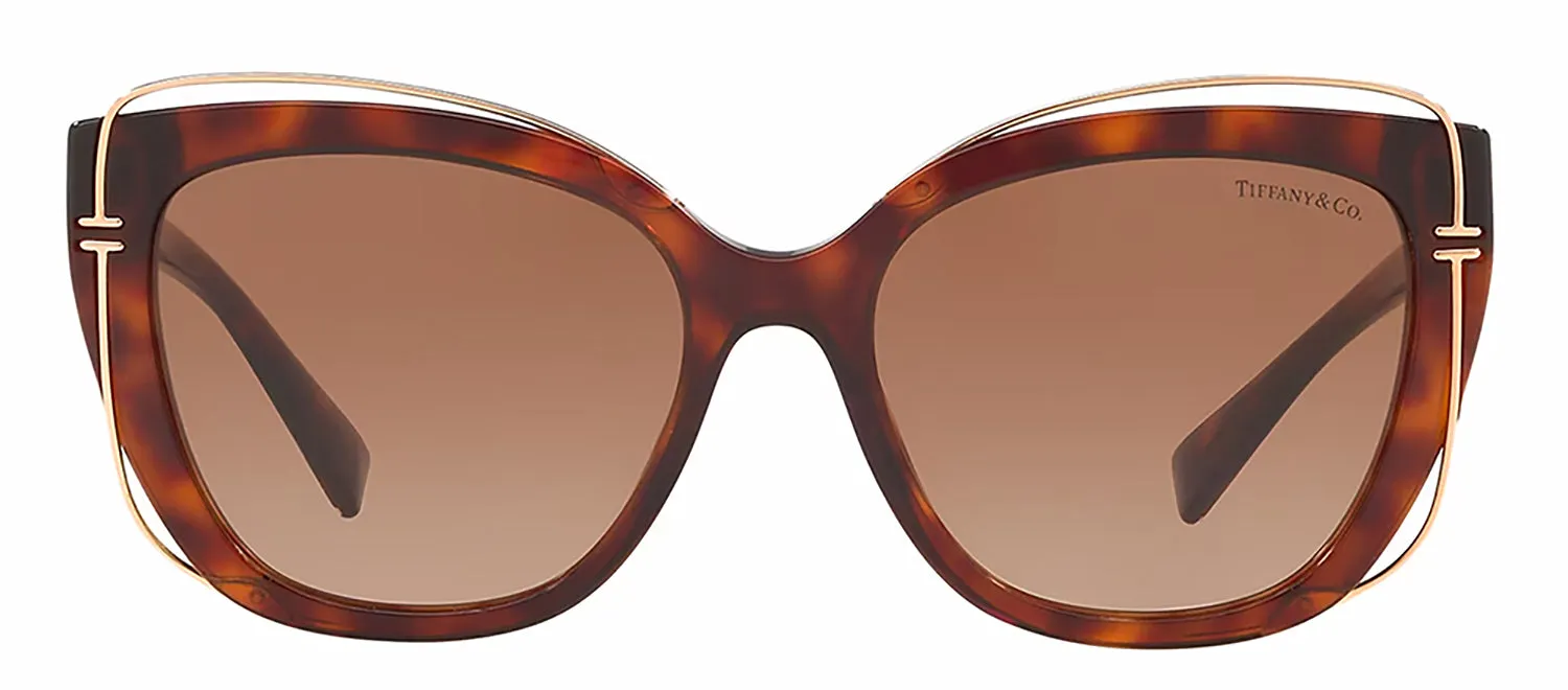 Tiffany & Co. TF 4148 80023B Cat-Eye Plastic Havana Sunglasses with Brown Gradient Lens sold by Gaffos