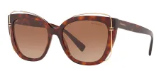 Tiffany & Co. TF 4148 80023B Cat-Eye Plastic Havana Sunglasses with Brown Gradient Lens sold by Gaffos