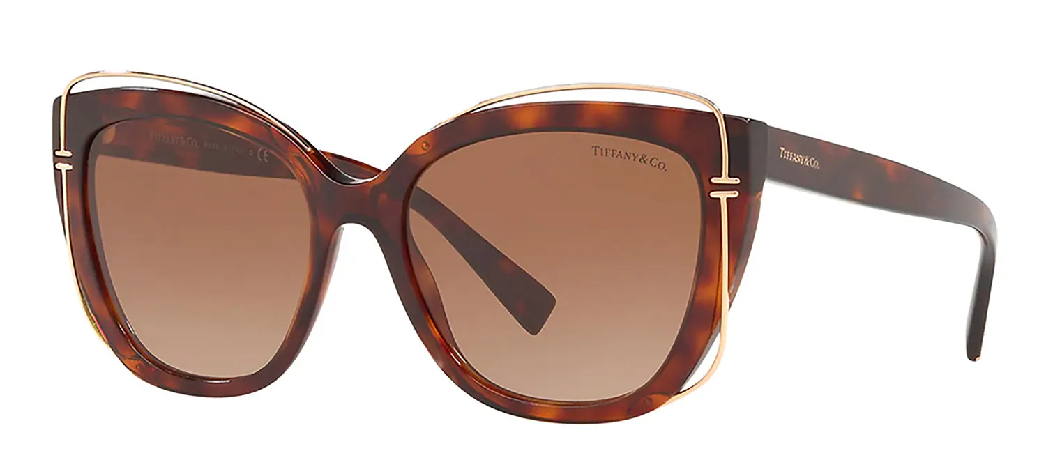 Tiffany & Co. TF 4148 80023B Cat-Eye Plastic Havana Sunglasses with Brown Gradient Lens sold by Gaffos product image thumbnail 2