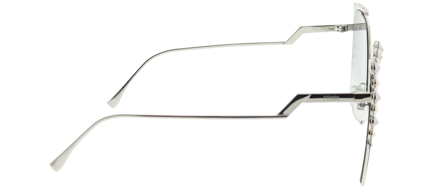 Fendi FF 0259 010 IC Square Metal Silver Sunglasses with Silver Mirror Gradient Lens sold by Gaffos product image thumbnail 3