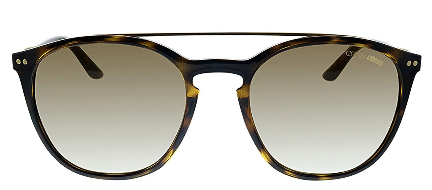 Giorgio Armani AR 8088 502673 Oval Plastic Havana Sunglasses with Brown Lens made by Giorgio Armani