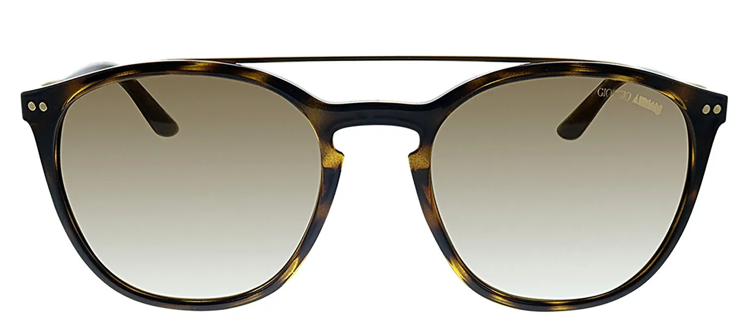 Giorgio Armani AR 8088 502673 Oval Plastic Havana Sunglasses with Brown Lens sold by Gaffos
