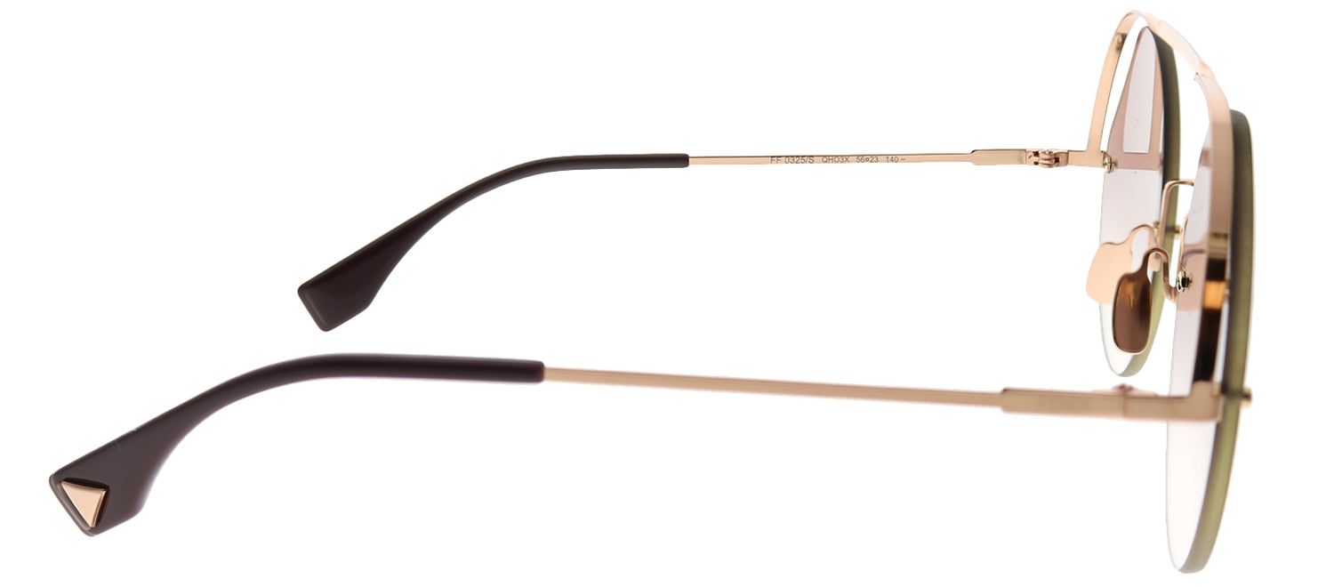 Fendi FF 0325 QHO 3X Round Metal Pink Sunglasses with Pink Gradient Lens sold by Gaffos product image thumbnail 3