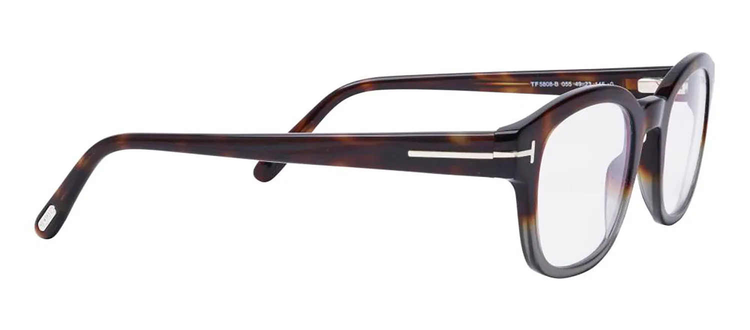 Tom Ford FT 5808-B 005 Square Plastic Multicolor Eyeglasses with Clear Lens sold by Gaffos product image thumbnail 2