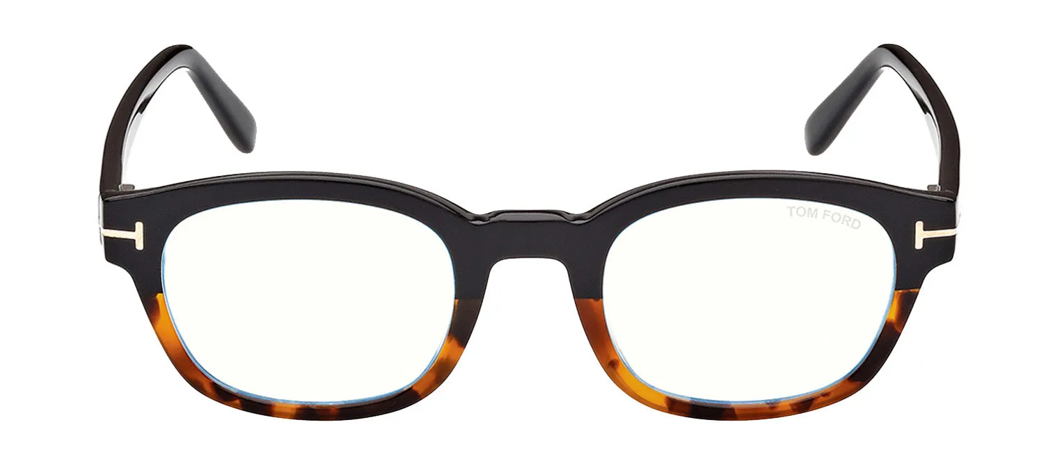 Tom Ford FT 5808-B 005 Square Plastic Multicolor Eyeglasses with Clear Lens sold by Gaffos