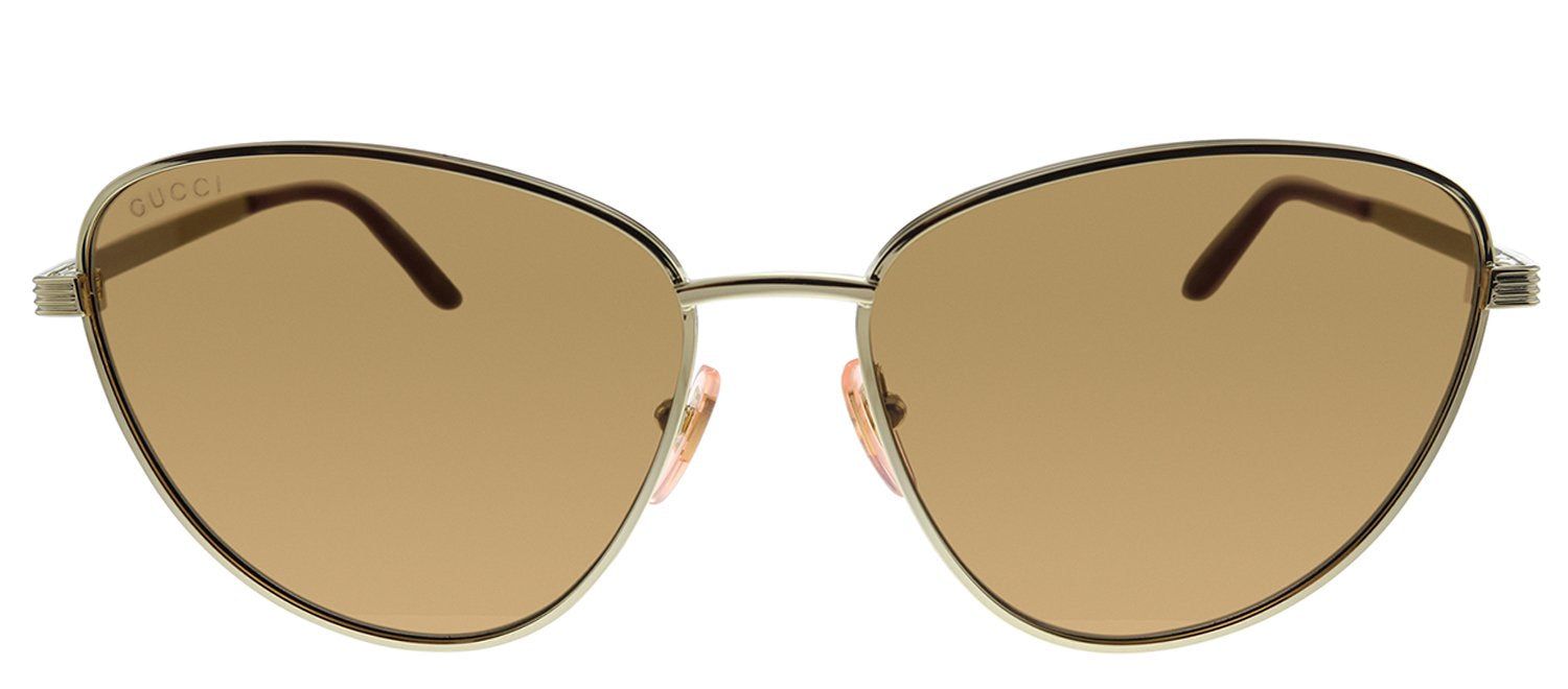 Gucci GG 0803S 002 Cat-Eye Metal Gold Sunglasses with Brown Polarized Lens sold by Gaffos
