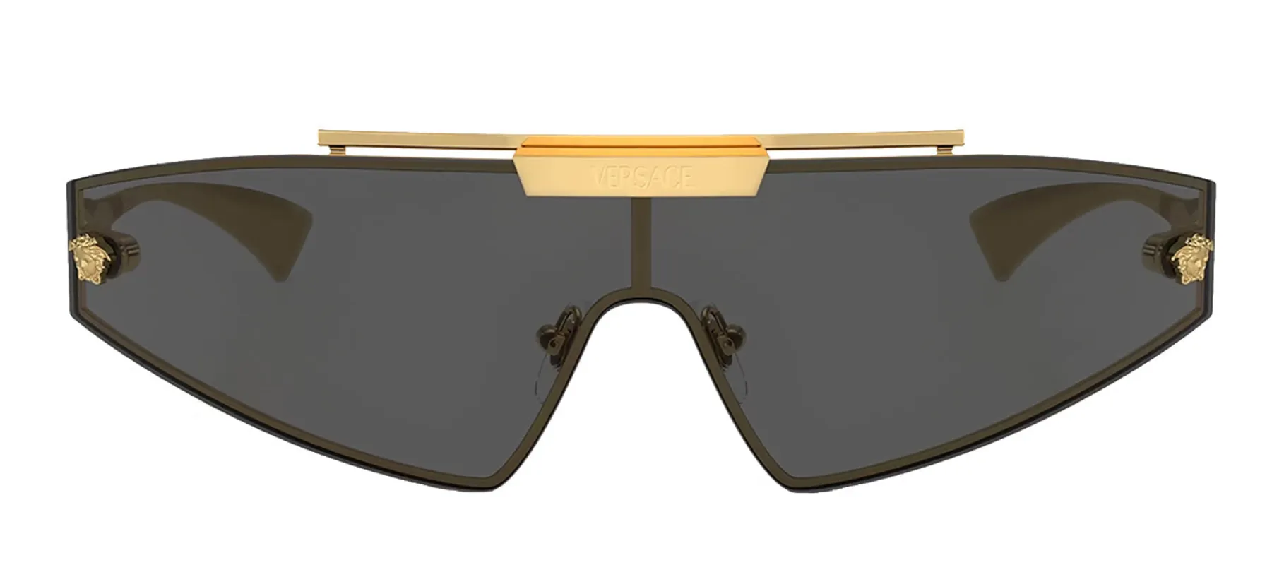 Versace VE 2265 1002 Shield Metal Gold Sunglasses with Grey Lens sold by Gaffos