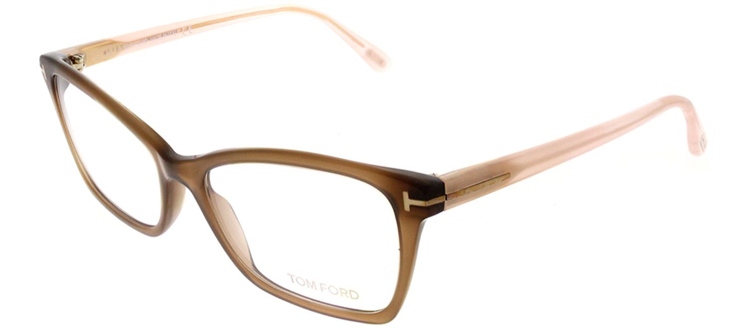 Tom Ford FT 5357 048 Cat-Eye Plastic Brown Eyeglasses with Demo Lens sold by Gaffos product image thumbnail 2