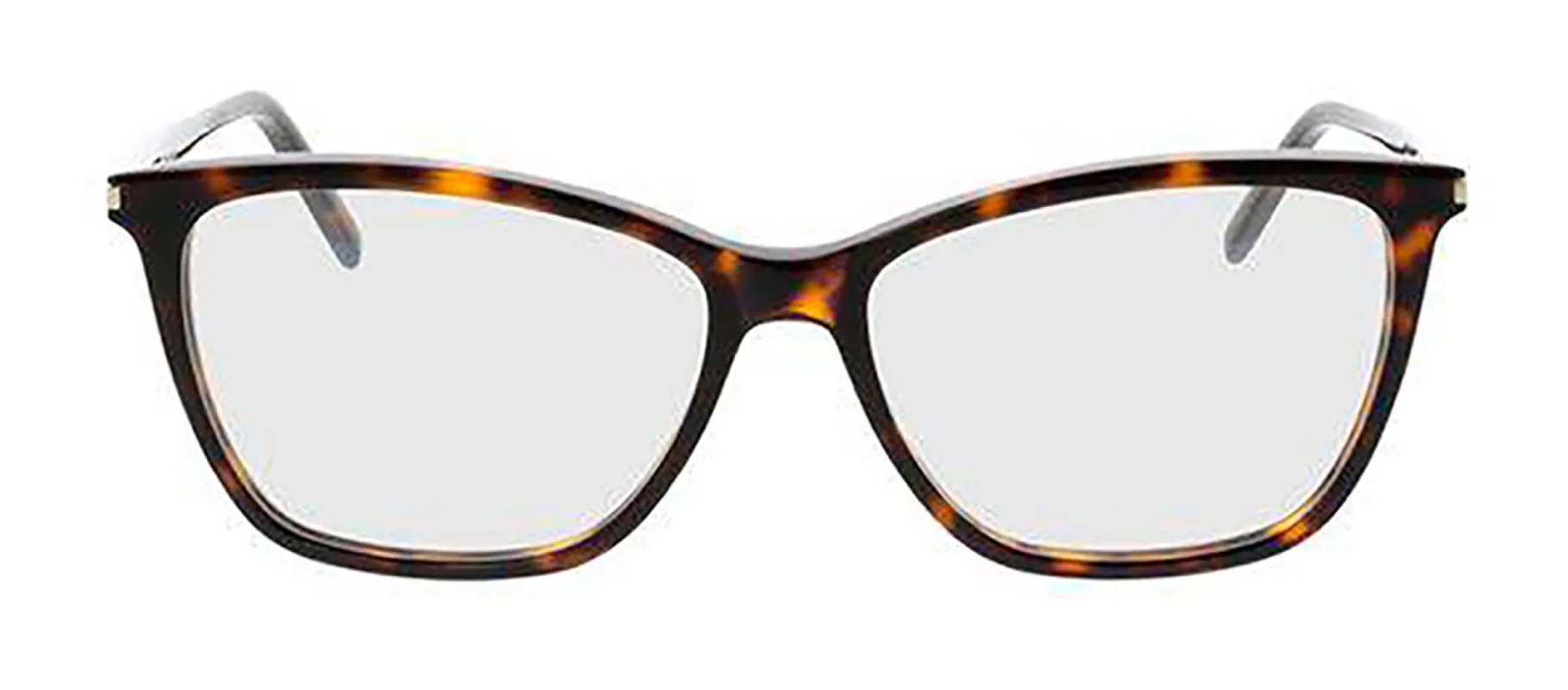 Saint Laurent SL 259 002 Cat-Eye Plastic Havana Eyeglasses with Logo Stamped Demo Lenses sold by Gaffos