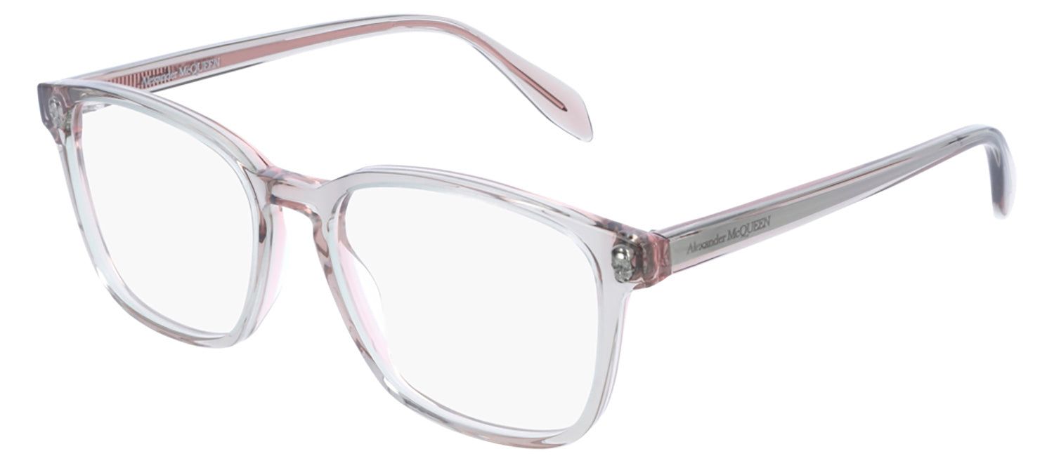 Alexander McQueen AM 0244O 003 Square Acetate Clear Eyeglasses with Demo Lens sold by Gaffos