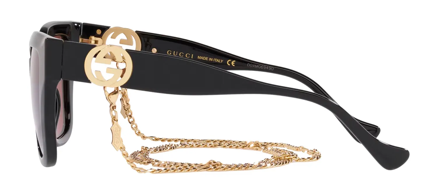 Gucci GG 1023S 005 Cat-Eye Plastic Black Sunglasses with Brown Lens sold by Gaffos product image thumbnail 3