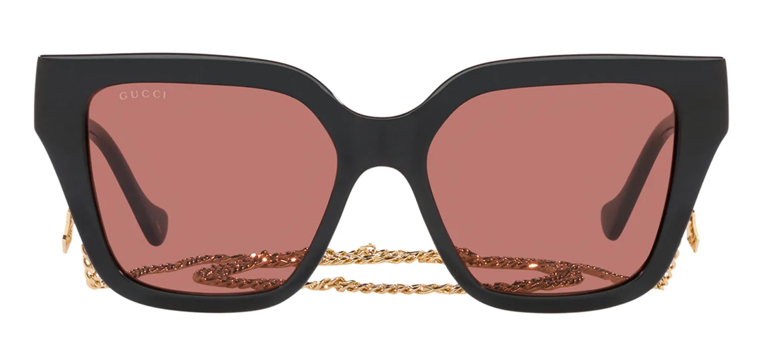 Gucci GG 1023S 005 Cat-Eye Plastic Black Sunglasses with Brown Lens sold by Gaffos