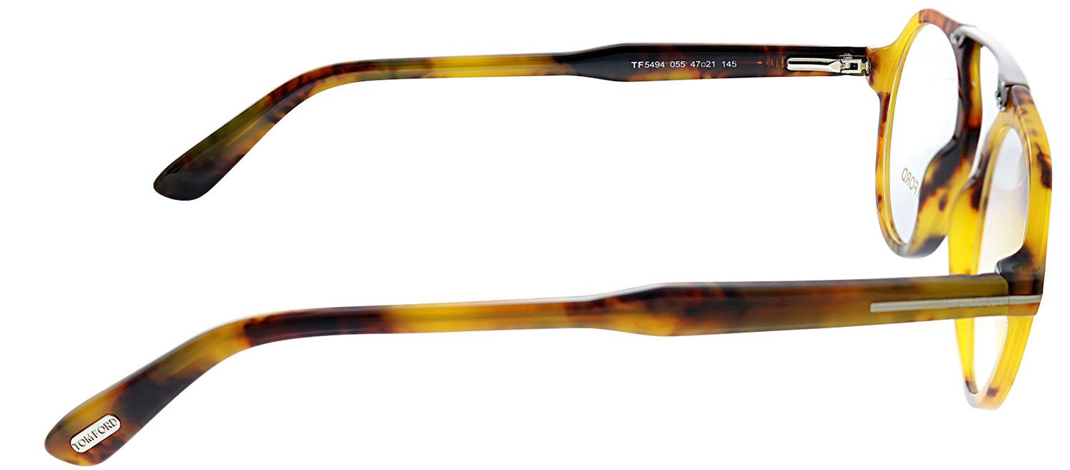Tom Ford FT 5494 055 Oval Plastic Tortoise/ Havana Eyeglasses with Demo Lens sold by Gaffos product image thumbnail 3