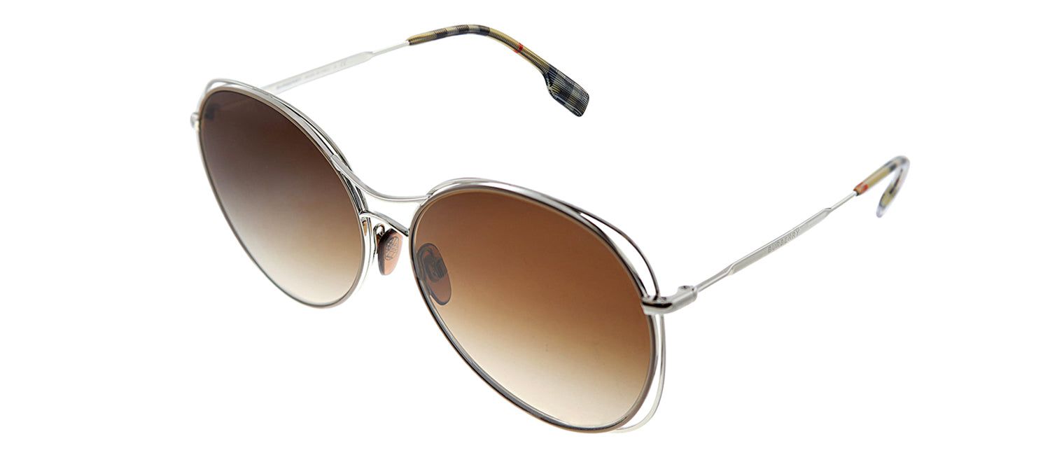 Burberry BE 3105 100513 Round Metal Brown Sunglasses with Brown Gradient Lens sold by Gaffos product image thumbnail 2