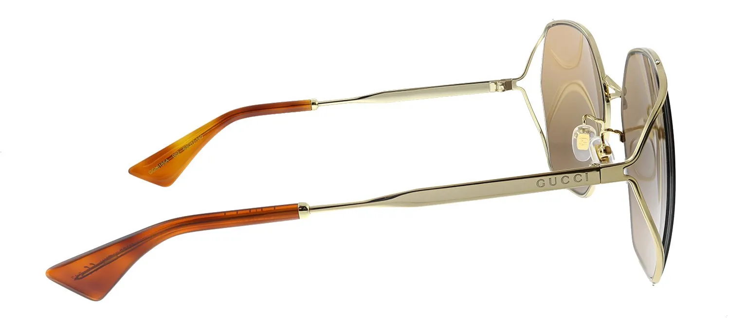 Gucci GG 0818SA 002 Square Metal Gold Sunglasses with Brown Lens sold by Gaffos product image thumbnail 3