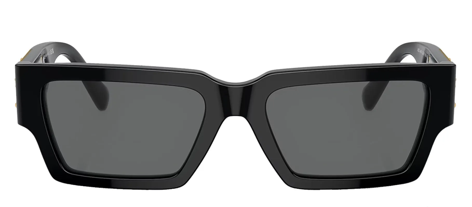 Versace ICONIC VE 4459 GB1/87 Rectangle Plastic Black Sunglasses with Grey Lens sold by Gaffos