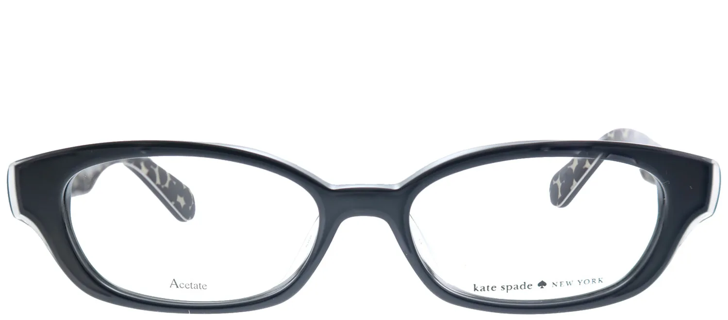 Kate Spade Low Bridge Fit KS Amedia/F S30 Square Plastic Black Eyeglasses with Demo Lens sold by Gaffos