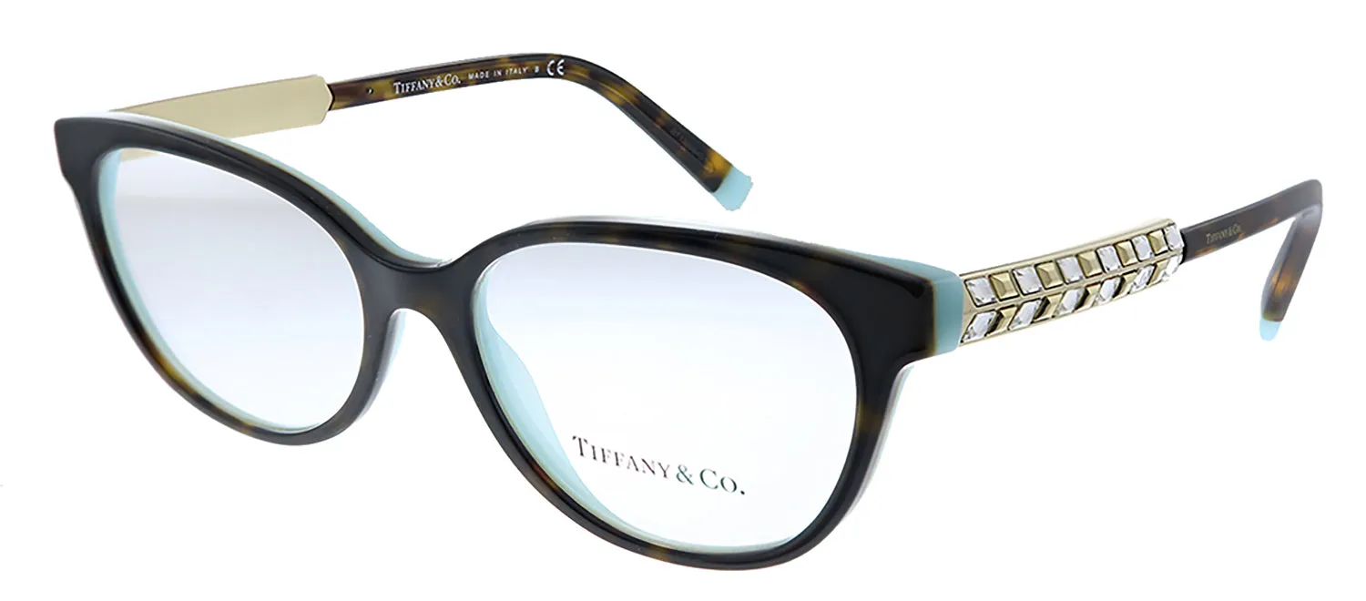 Tiffany & Co. TF 2203B 8134 Butterfly Plastic Havana Eyeglasses with Logo Stamped Demo Lenses sold by Gaffos product image thumbnail 2