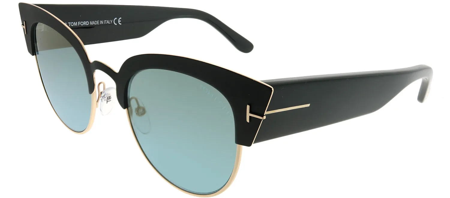 Tom Ford Alexandra TF 607 05X Cat-Eye Metal Black Sunglasses with Blue Mirror Lens sold by Gaffos product image thumbnail 2