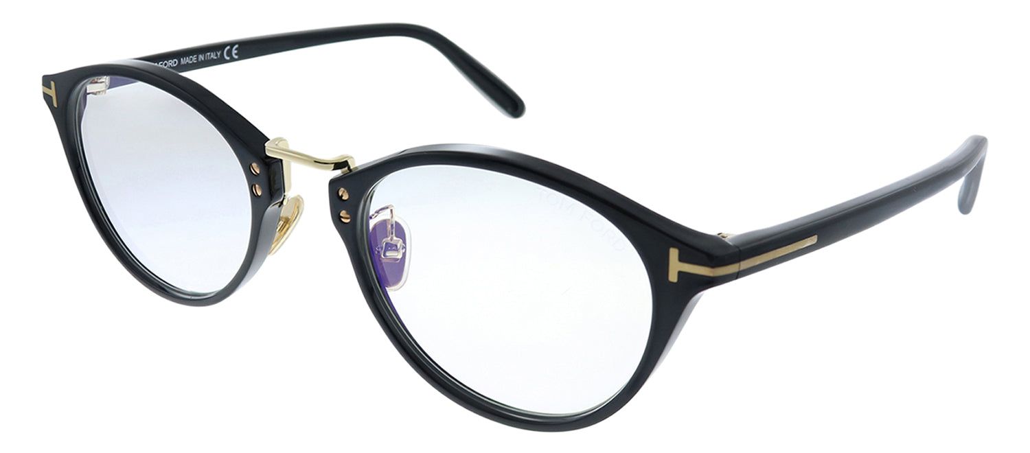 Tom Ford FT 5728-DB 001 Black Round Plastic Eyeglasses with Demo Lens sold by Gaffos product image thumbnail 2