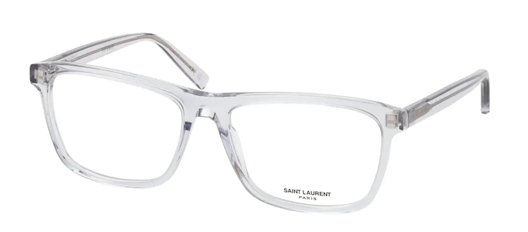 Saint Laurent SL 505O 004 Square Plastic Grey Eyeglasses with Logo Stamped Demo Lenses sold by Gaffos