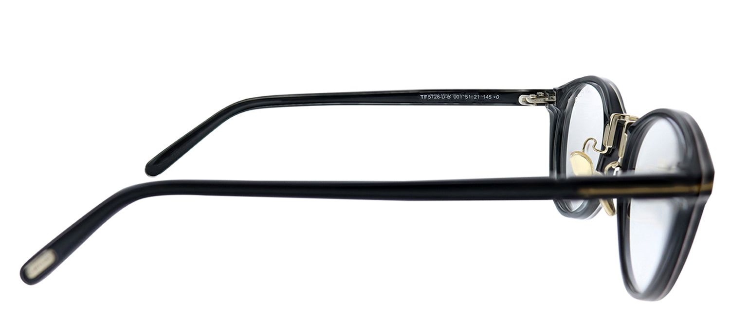 Tom Ford FT 5728-DB 001 Black Round Plastic Eyeglasses with Demo Lens sold by Gaffos product image thumbnail 3