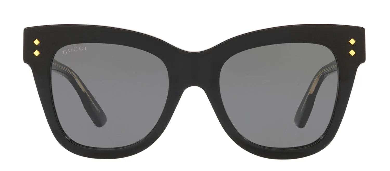 Gucci GG 1082S 001 Cat-Eye Plastic Black Sunglasses with Grey Lens sold by Gaffos
