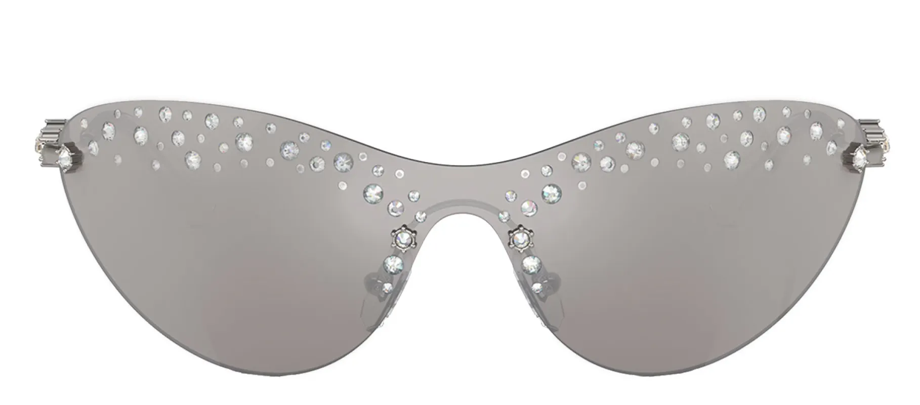 Swarovski SK 7023 40096G Irregular Metal Gunmetal Sunglasses with Grey Mirror Lens sold by Gaffos