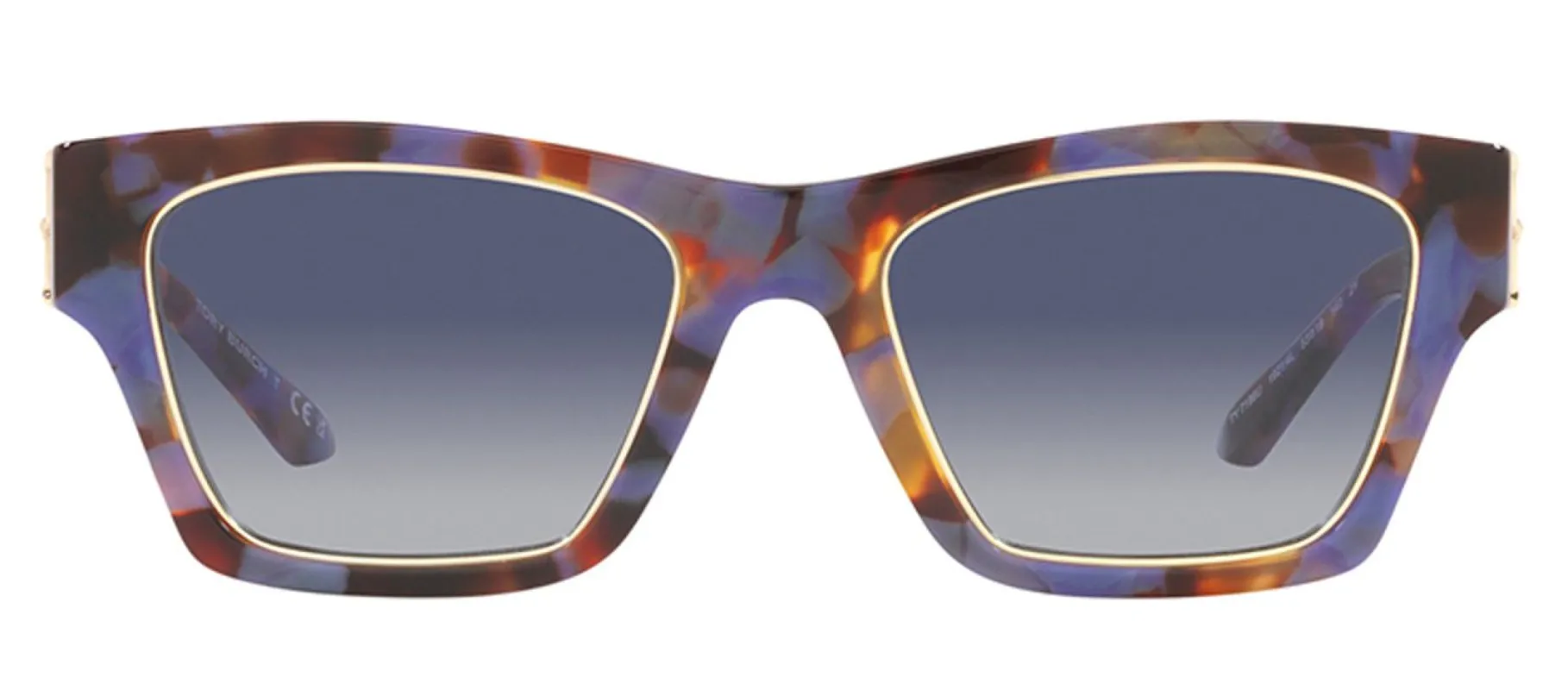 Tory Burch TY 7186U 19214L Pillow Plastic Blue Pearl Tortoise Sunglasses with Blue Gradient Lens sold by Gaffos