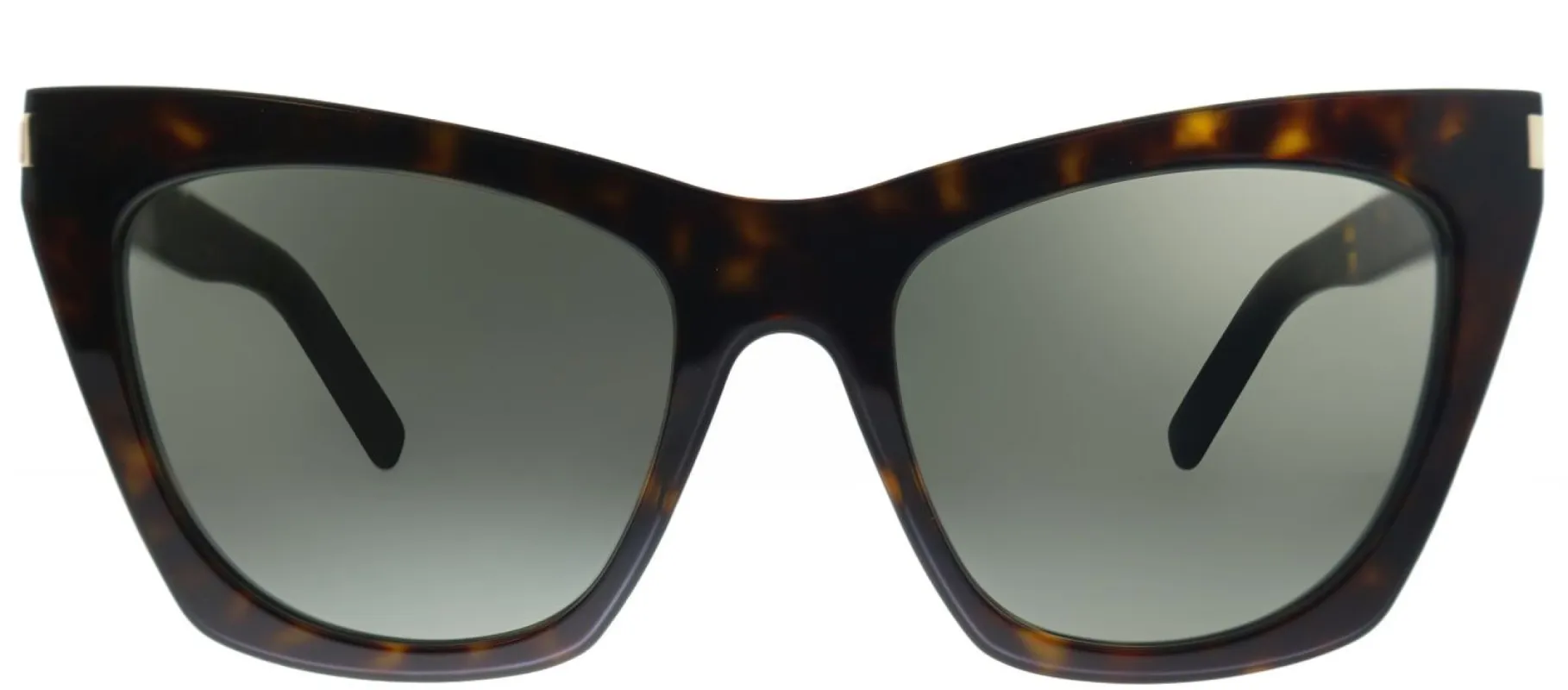 Saint Laurent Kate SL 214 006 Cat-Eye Acetate Tortoise/ Havana Sunglasses with Grey Lens sold by Gaffos