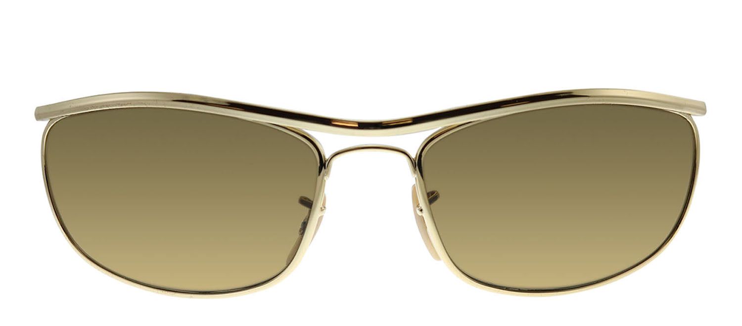 Ray-Ban RB 3119M 001/57 Rectangle Metal Gold Sunglasses with Brown Polarized Lens sold by Gaffos