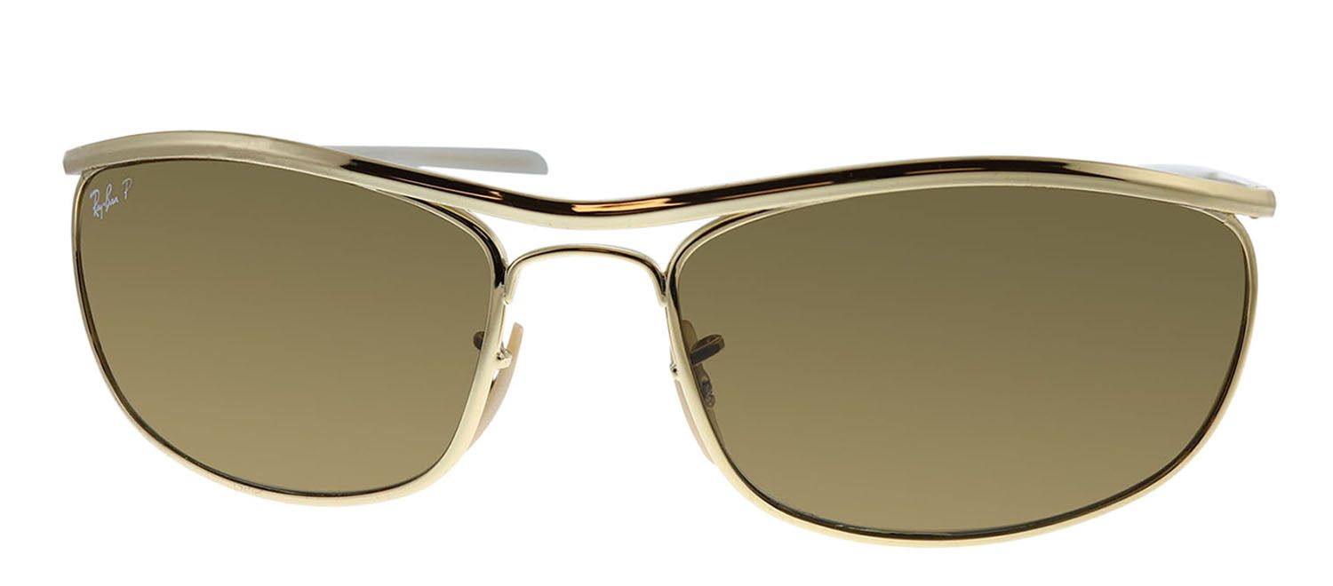 Ray-Ban RB 3119M 001/57 Rectangle Metal Gold Sunglasses with Brown Polarized Lens sold by Gaffos product image thumbnail 2