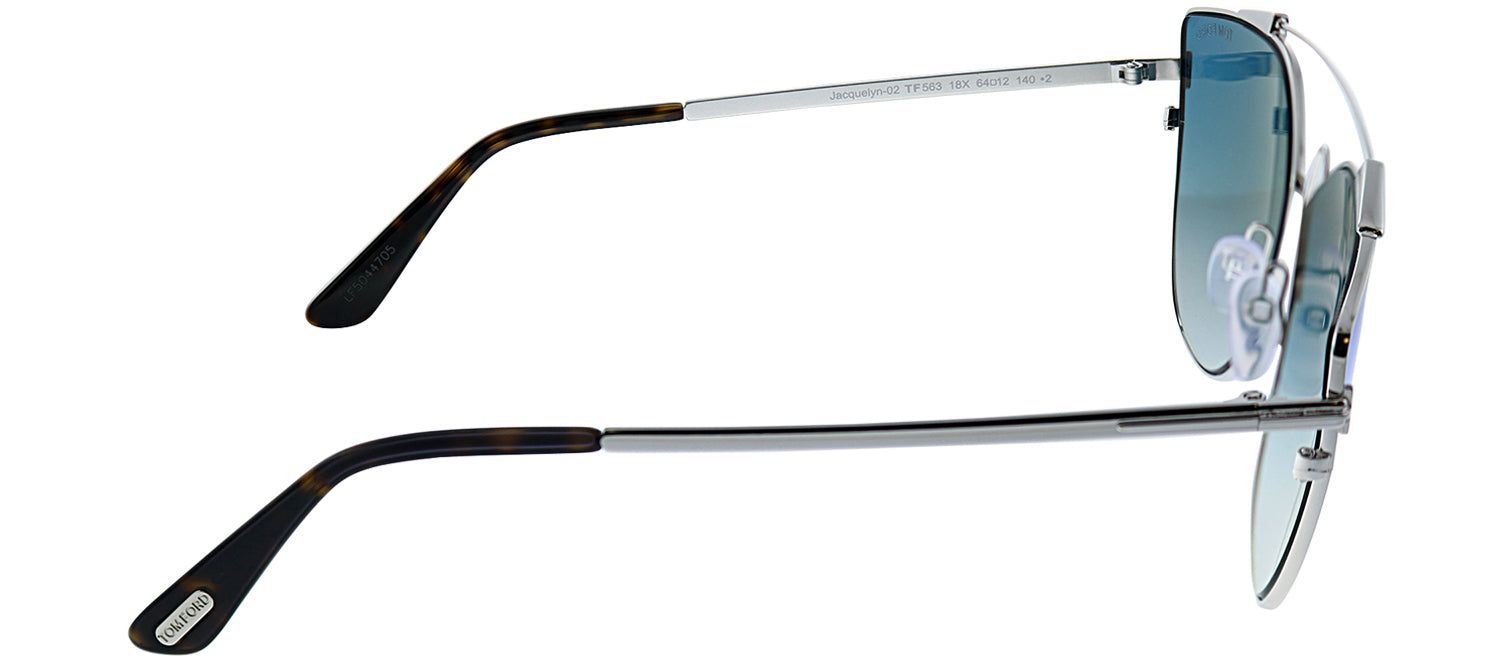 Tom Ford TF 563 18X Aviator Metal Silver Sunglasses with Blue Gradient Lens sold by Gaffos product image thumbnail 3