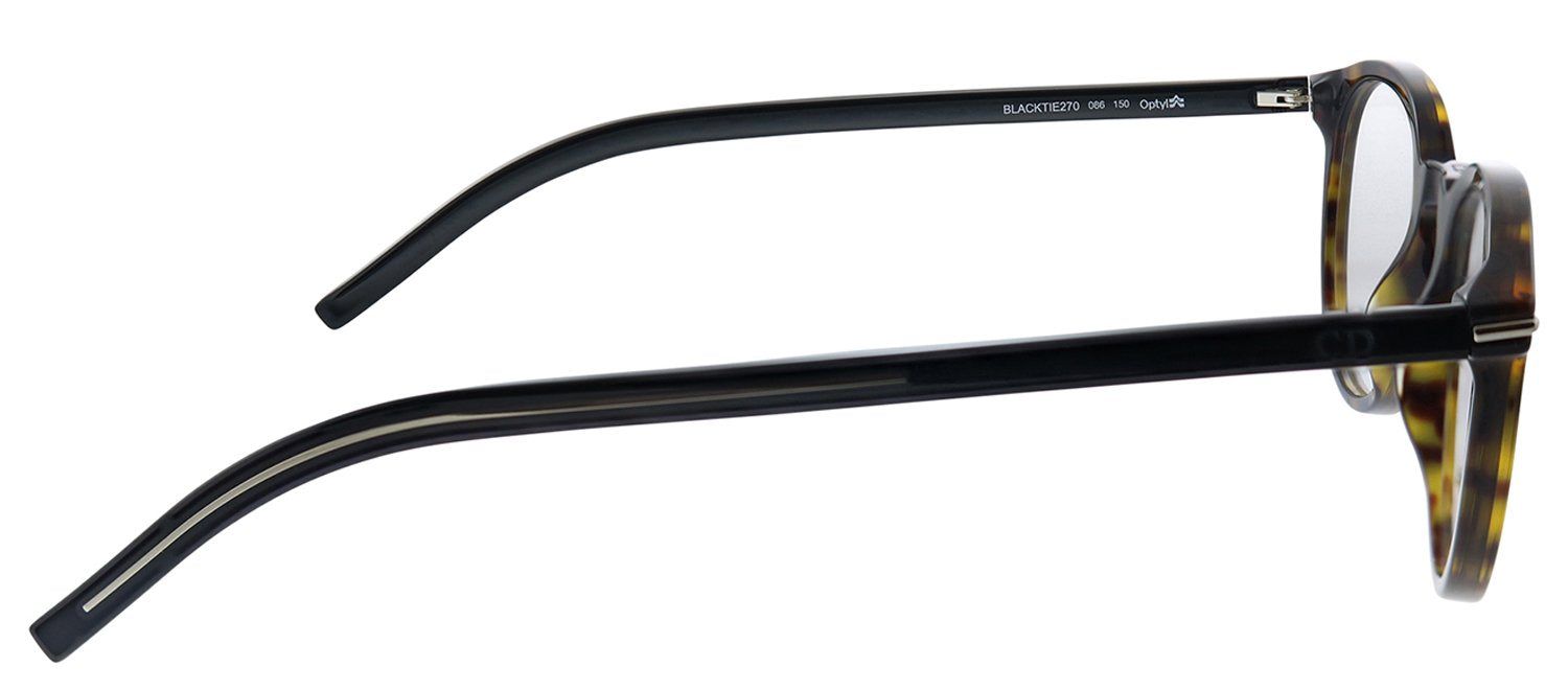 Dior CD BLACKTIE270 086 Round Plastic Havana Eyeglasses with Demo Lens sold by Gaffos product image thumbnail 3