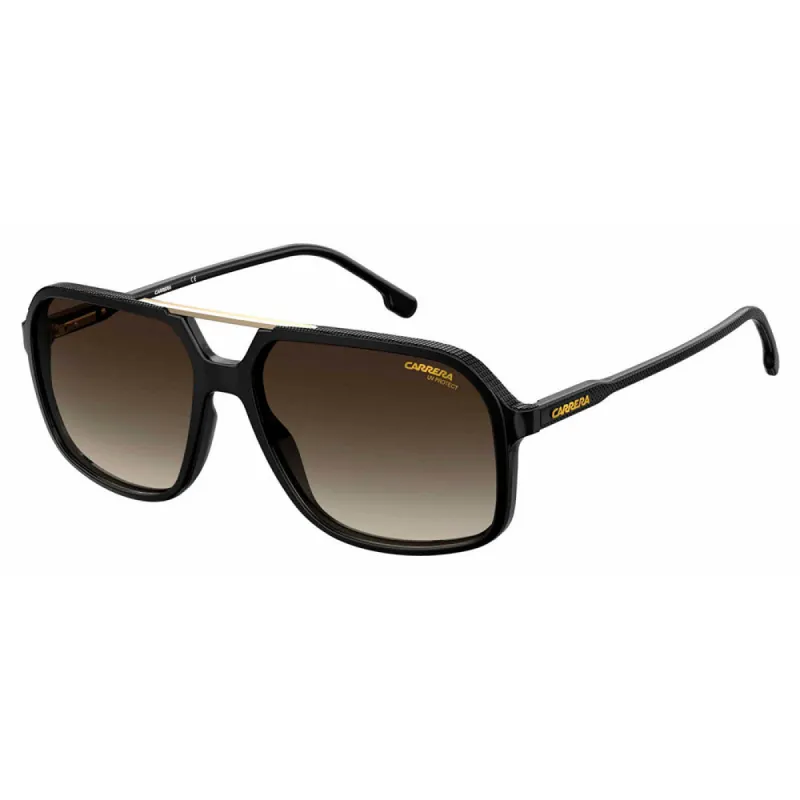 Carrera CA 229/S R60_HA Square Plastic Black Sunglasses with Brown Gradient Lens sold by Gaffos