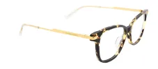 Bottega Veneta BV 1074OA 002 Square Plastic Havana Eyeglasses with Logo Stamped Demo Lens sold by Gaffos