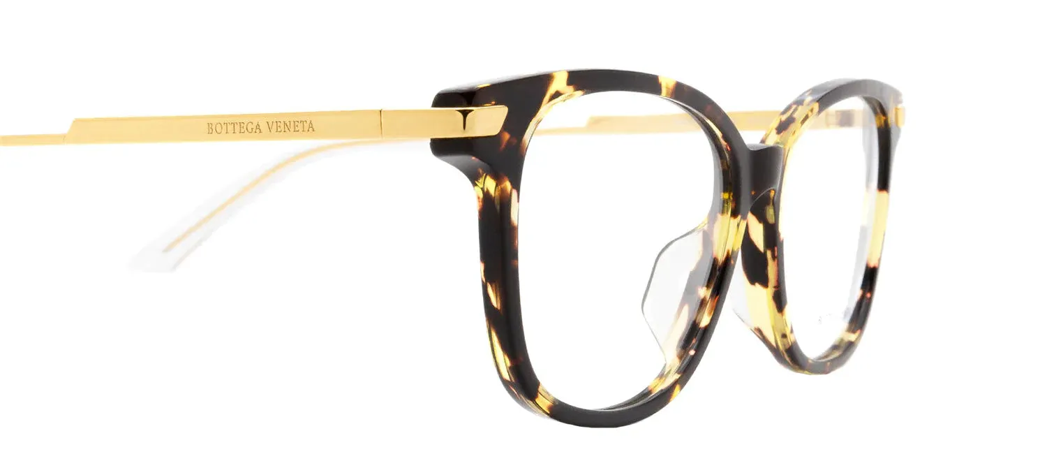 Bottega Veneta BV 1074OA 002 Square Plastic Havana Eyeglasses with Logo Stamped Demo Lens sold by Gaffos product image thumbnail 3