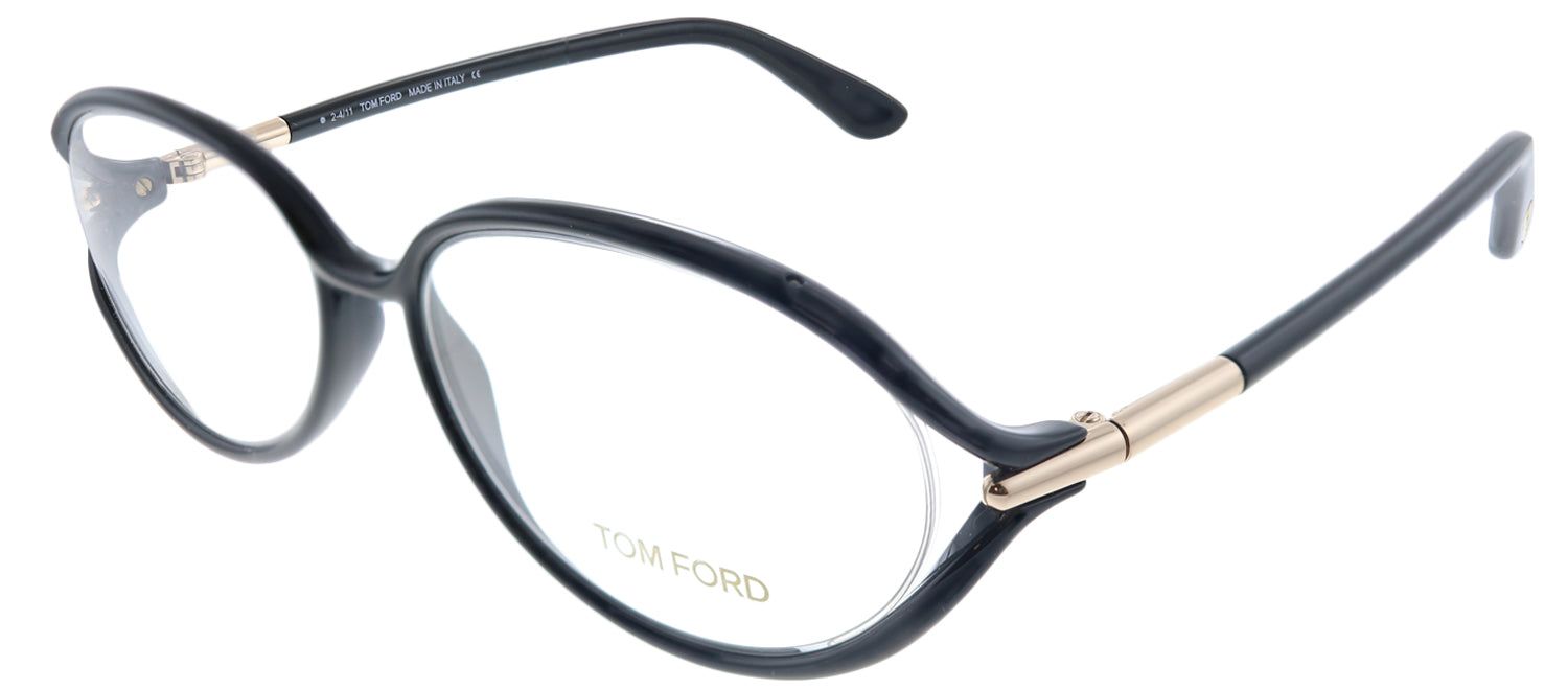 Tom Ford FT 5212 001 Oval Plastic Black Eyeglasses with Demo Lens sold by Gaffos product image thumbnail 2