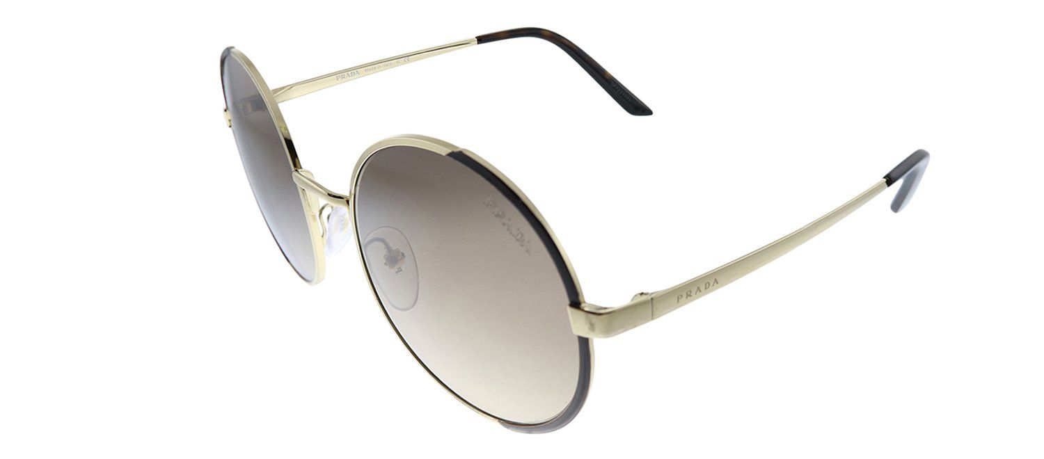 Prada PR 59XS KOF3D0 Round Metal Gold Sunglasses with Brown Gradient Lens sold by Gaffos product image thumbnail 2