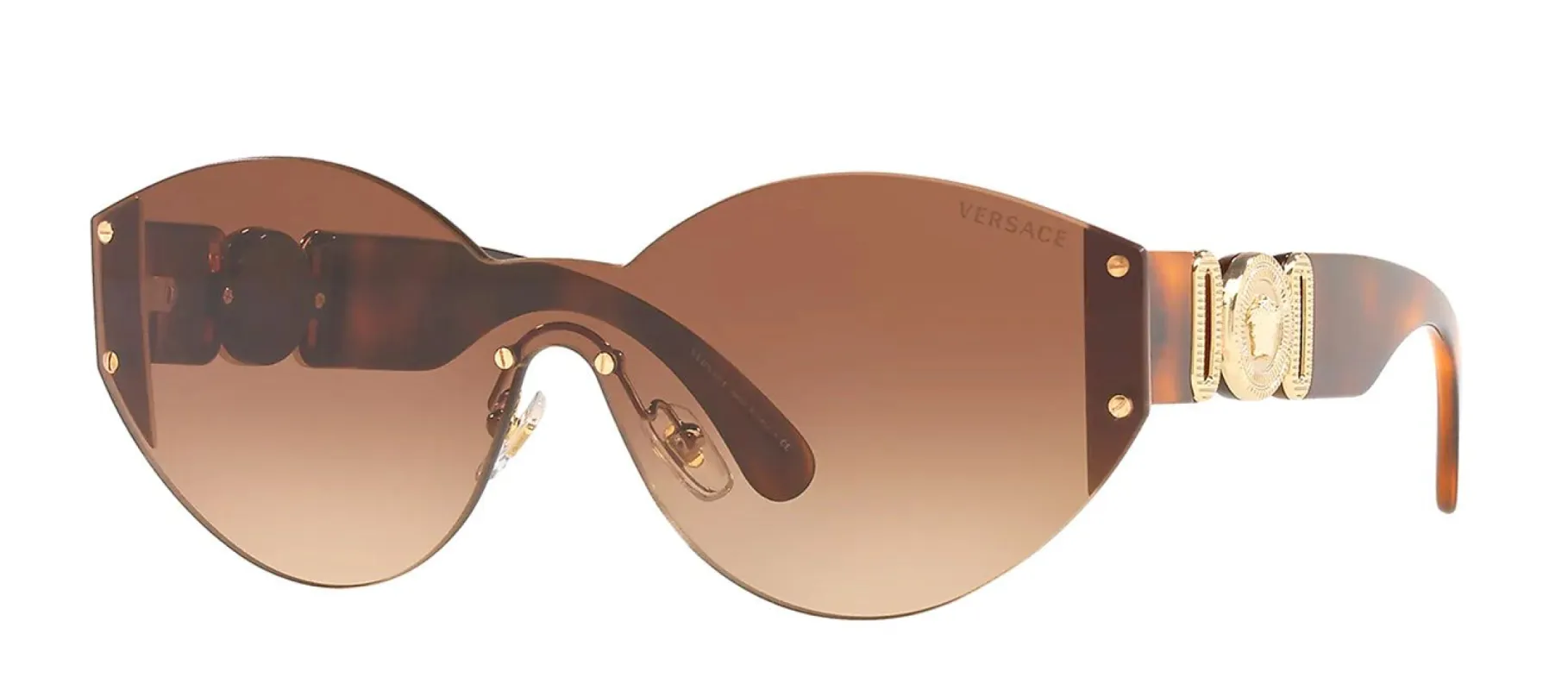 Versace VE 2224 531774 Irregular Metal Gold Sunglasses with Brown Gradient Lens sold by Gaffos