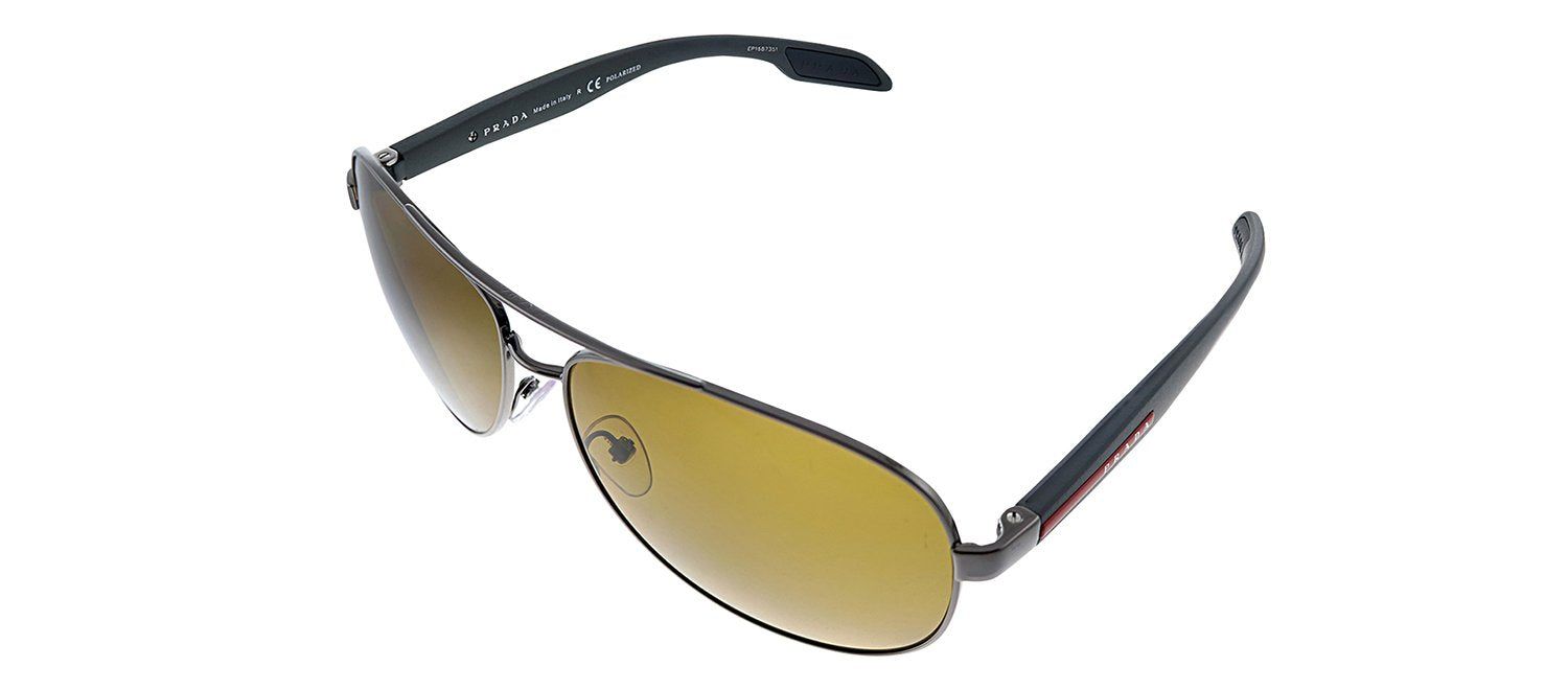 Prada Linea Rossa PS 53PS 5AV5Y1 Pilot Metal Gunmetal Sunglasses with Brown Polarized Lens sold by Gaffos product image thumbnail 2