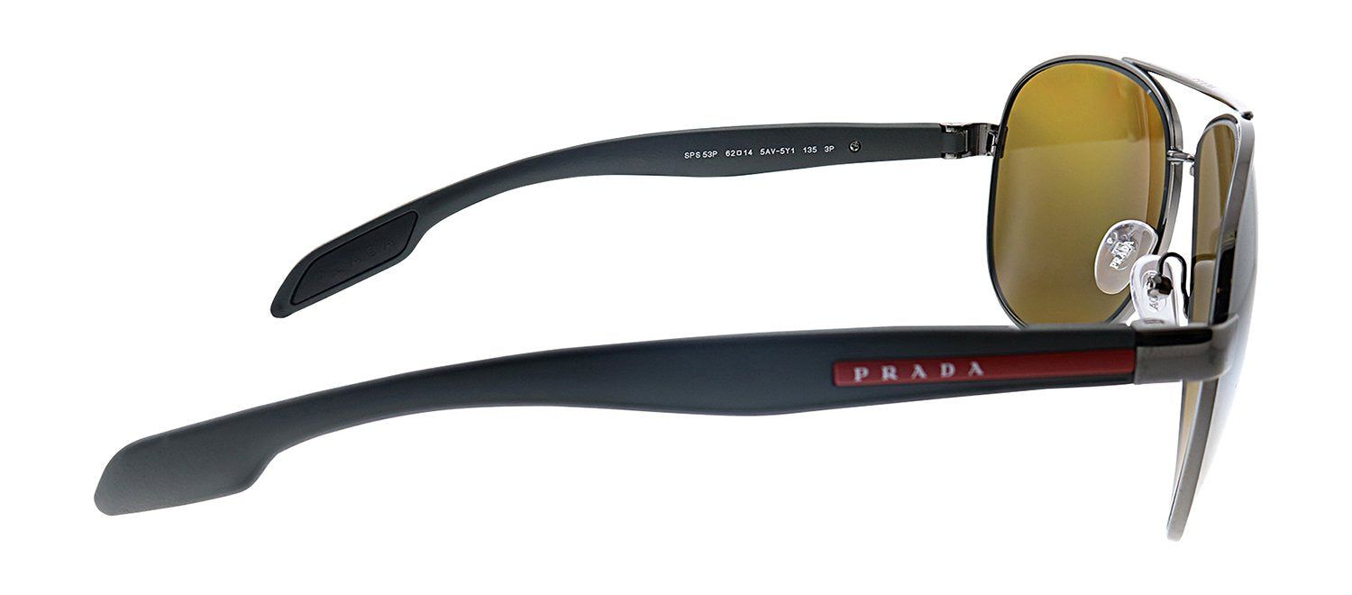 Prada Linea Rossa PS 53PS 5AV5Y1 Pilot Metal Gunmetal Sunglasses with Brown Polarized Lens sold by Gaffos product image thumbnail 3