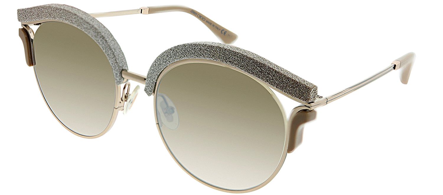 Jimmy Choo JC Lash 1RU Cat-Eye Plastic Gold Sunglasses with Brown Mirror Gradient Lens sold by Gaffos product image thumbnail 2