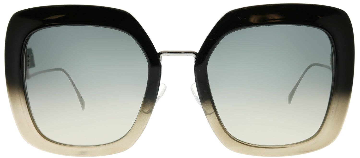 Fendi FF 0317 7C5 PR Square Plastic Black Sunglasses with Grey Gradient Lens sold by Gaffos