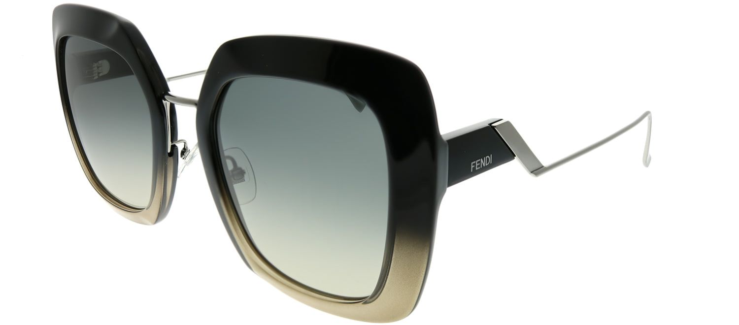Fendi FF 0317 7C5 PR Square Plastic Black Sunglasses with Grey Gradient Lens sold by Gaffos product image thumbnail 2